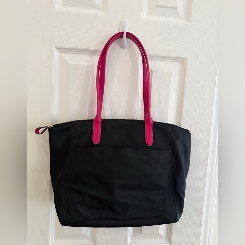 Michael Kors Black Tote with Pink Accents - Picture 2 of 9